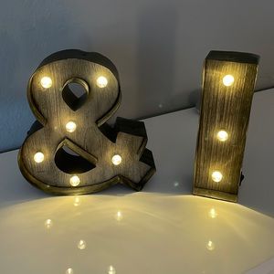 Metal Marquee Light Letters